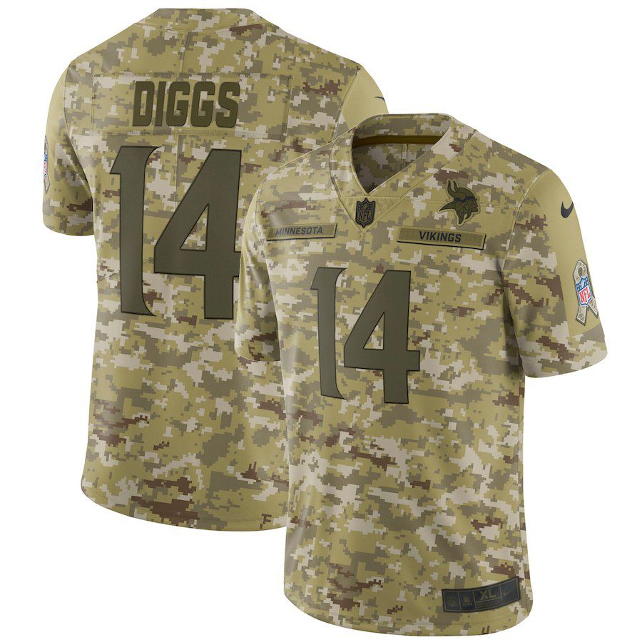 Men Minnesota Vikings #14 Diggs Nike Camo Salute to Service Retired Player Limited NFL Jerseys->tennessee titans->NFL Jersey